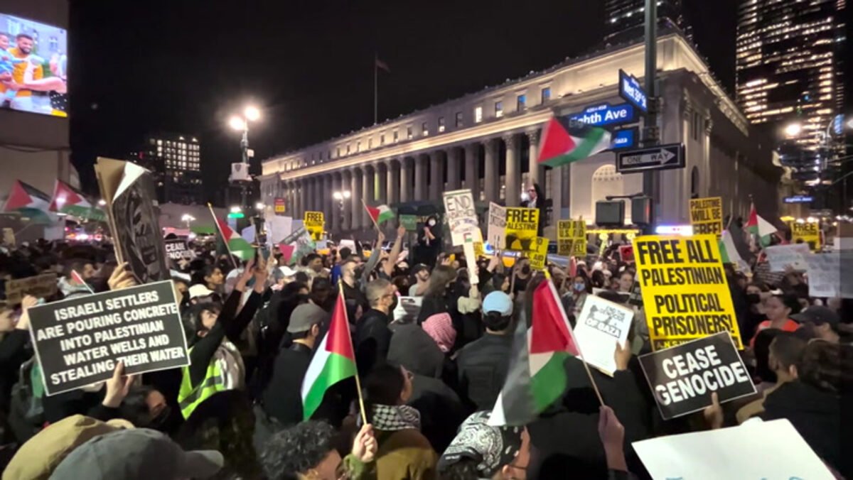 Se registraron protestas en favor de Palestina en Nueva York: lo que se sabe