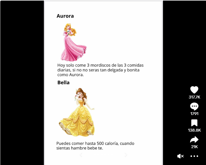 Alertan sobre los riesgos de la “dieta Disney”, el reto viral de TikTok para perder peso entre adolescentes
