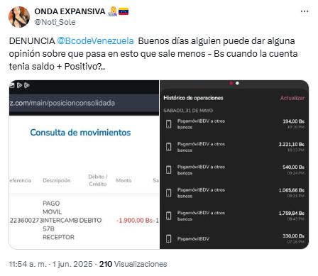 Usuarios reportan fallas en la plataforma del Banco de Venezuela