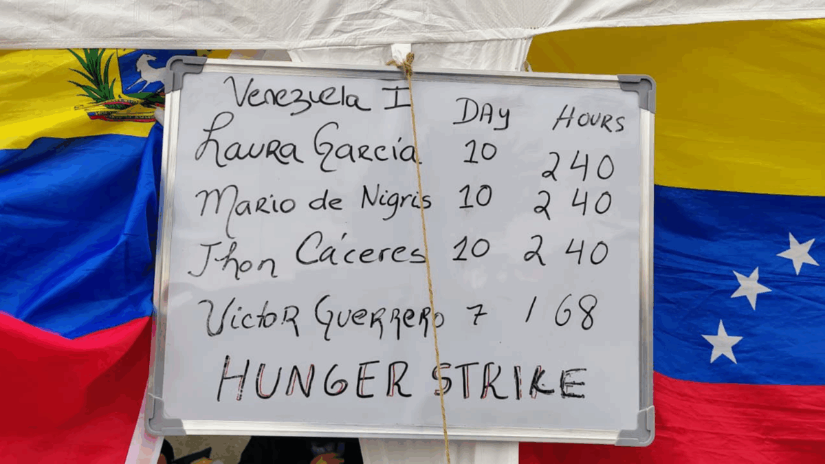Activistas venezolanos cumplieron 10 días en huelga de hambre frente a la CPI