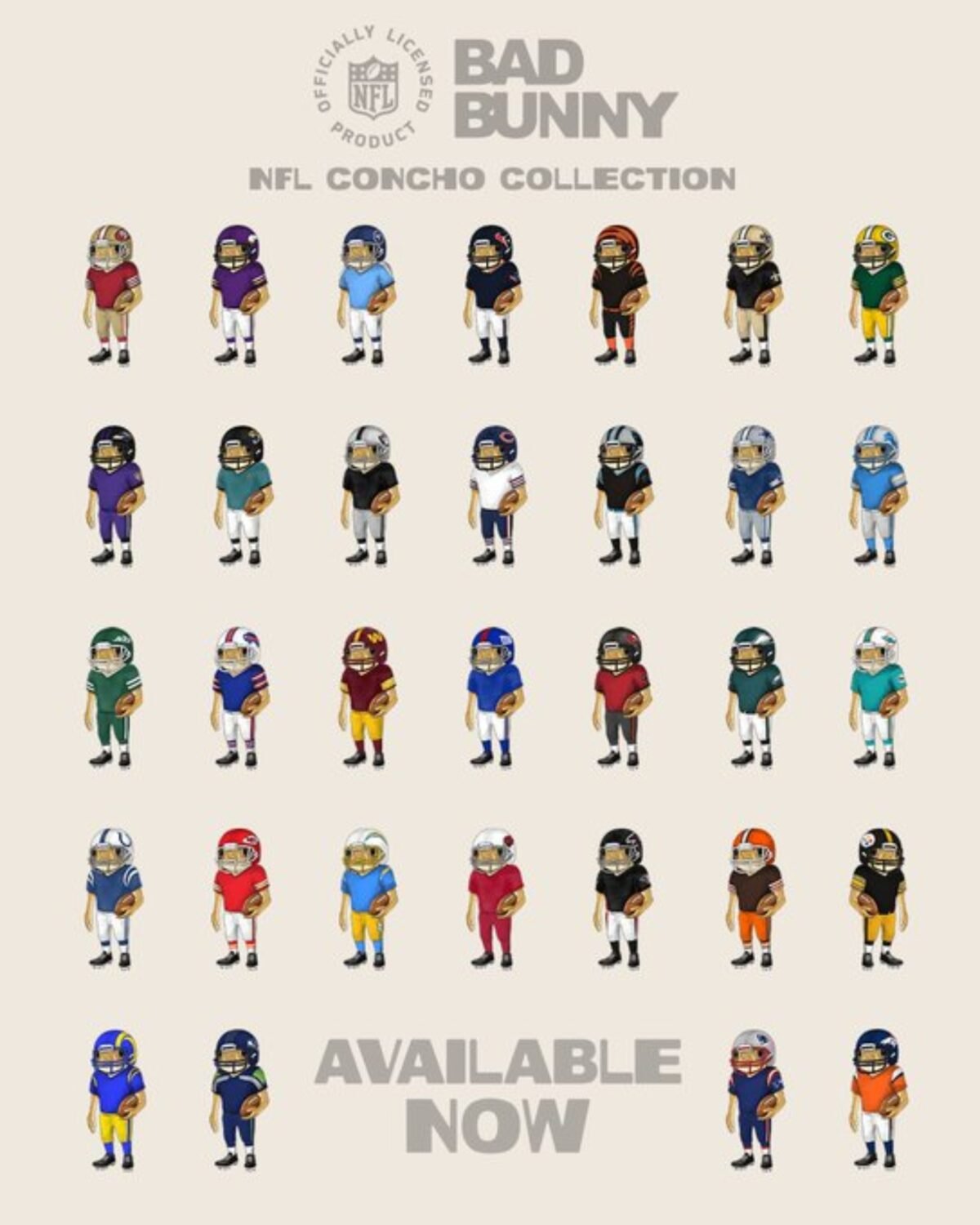 La NFL y Bad Bunny lanzan una colección que combina fútbol americano, música y cultura hispana