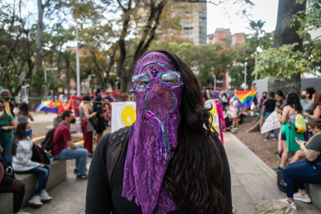 Manifestación derechos aborto chavismo intentó callar al movimiento feminista el 8M Parque carabobo Caracas