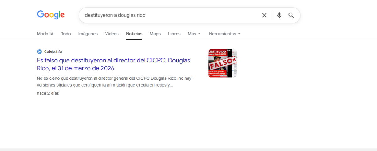 ¿Destituyeron al director del CICPC, Douglas Rico?