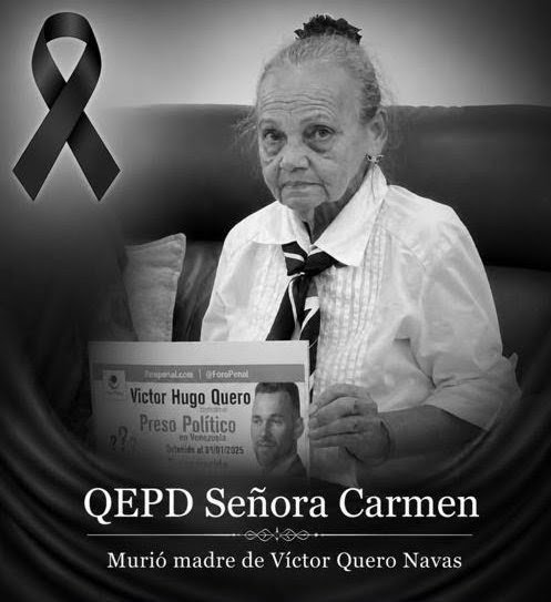 “Es una crueldad sin nombre”: las reacciones por la muerte de Carmen Navas, madre Víctor Hugo Quero