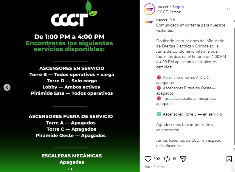 Centros comerciales en Caracas comenzaron a aplicar racionamientos eléctricos: ¿cuáles son y qué medidas incluyen?